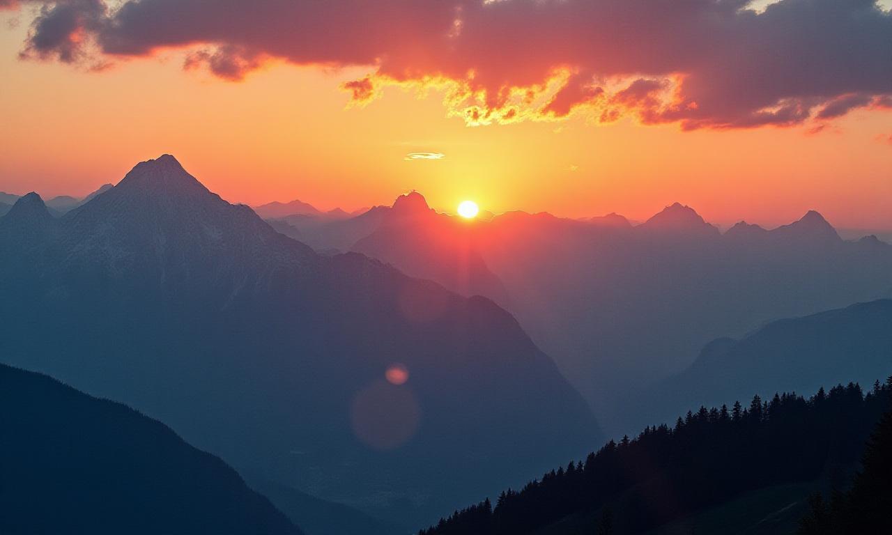 Majestätischer Sonnenaufgang über den Tiroler Alpen